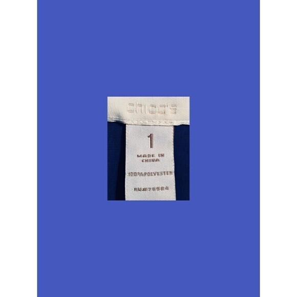 Chico’s Oversized Blouse, Tab Sleeve, ROYAL BLUE, Chico’s Size 1/US Size 8, NWOT - Picture 4 of 9